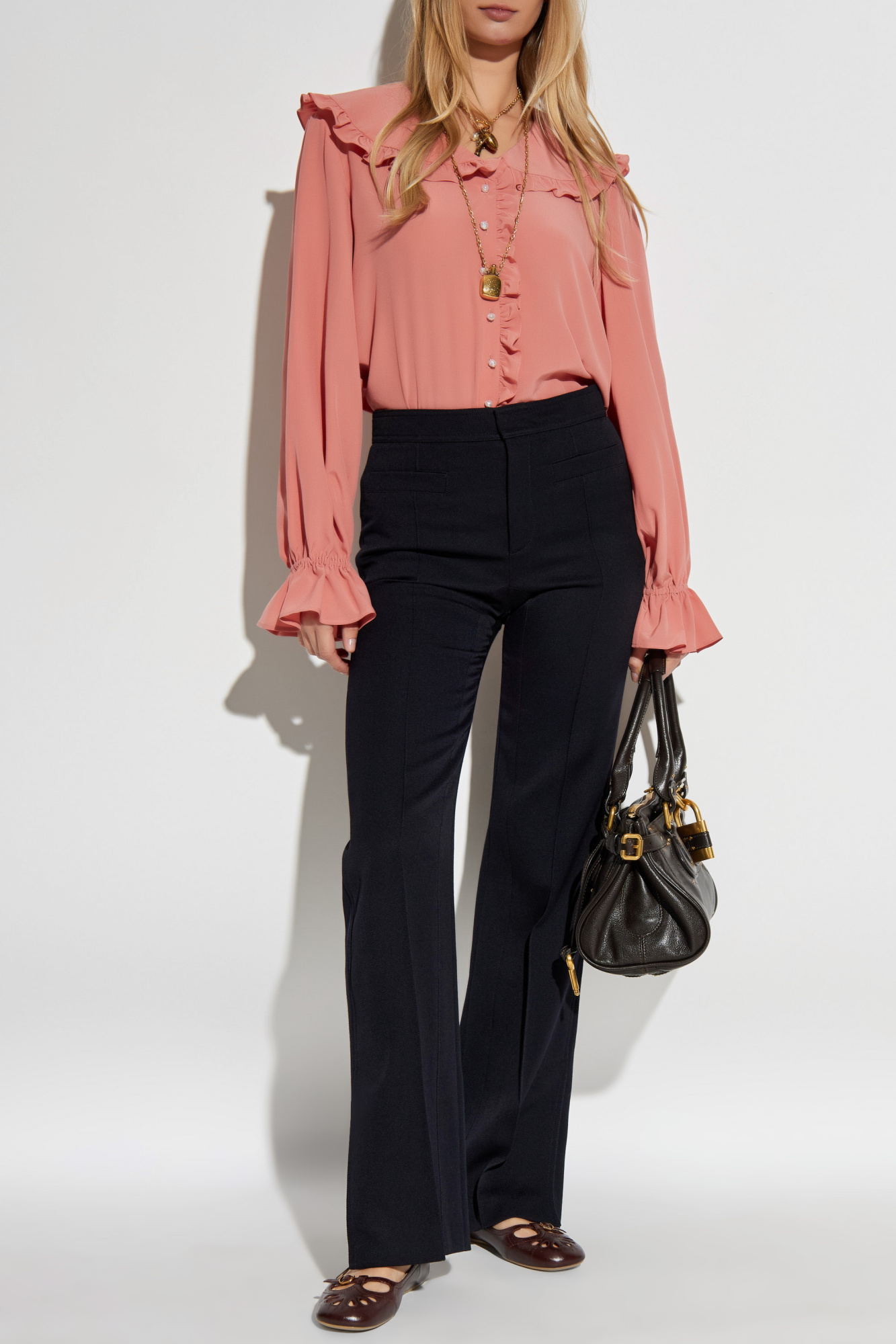 Chloé Silk shirt with ruffles | Women's | Vitkac